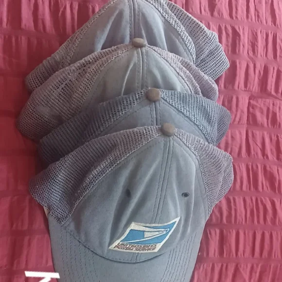 Official USPS Hat Lot 2 Brand New (1 Summer, 1 Winter), 2 Used (Both Summer) - Picture 2 of 4